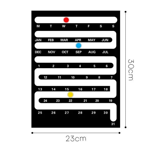Nordic Acrylic Perpetual Calendar Decor