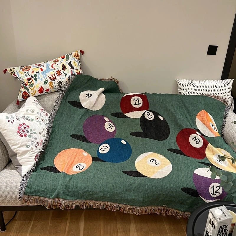 Billiard Balls Throw Blanket
