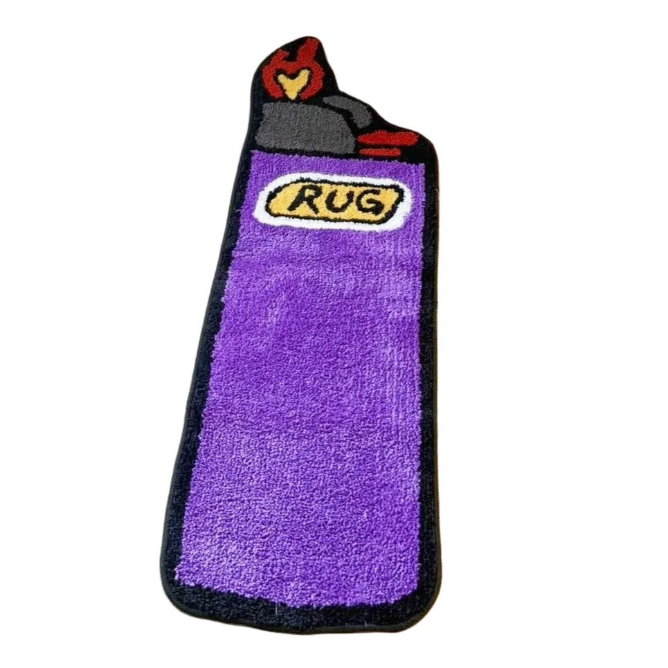Purple Lighter Pattern Tufted Rug