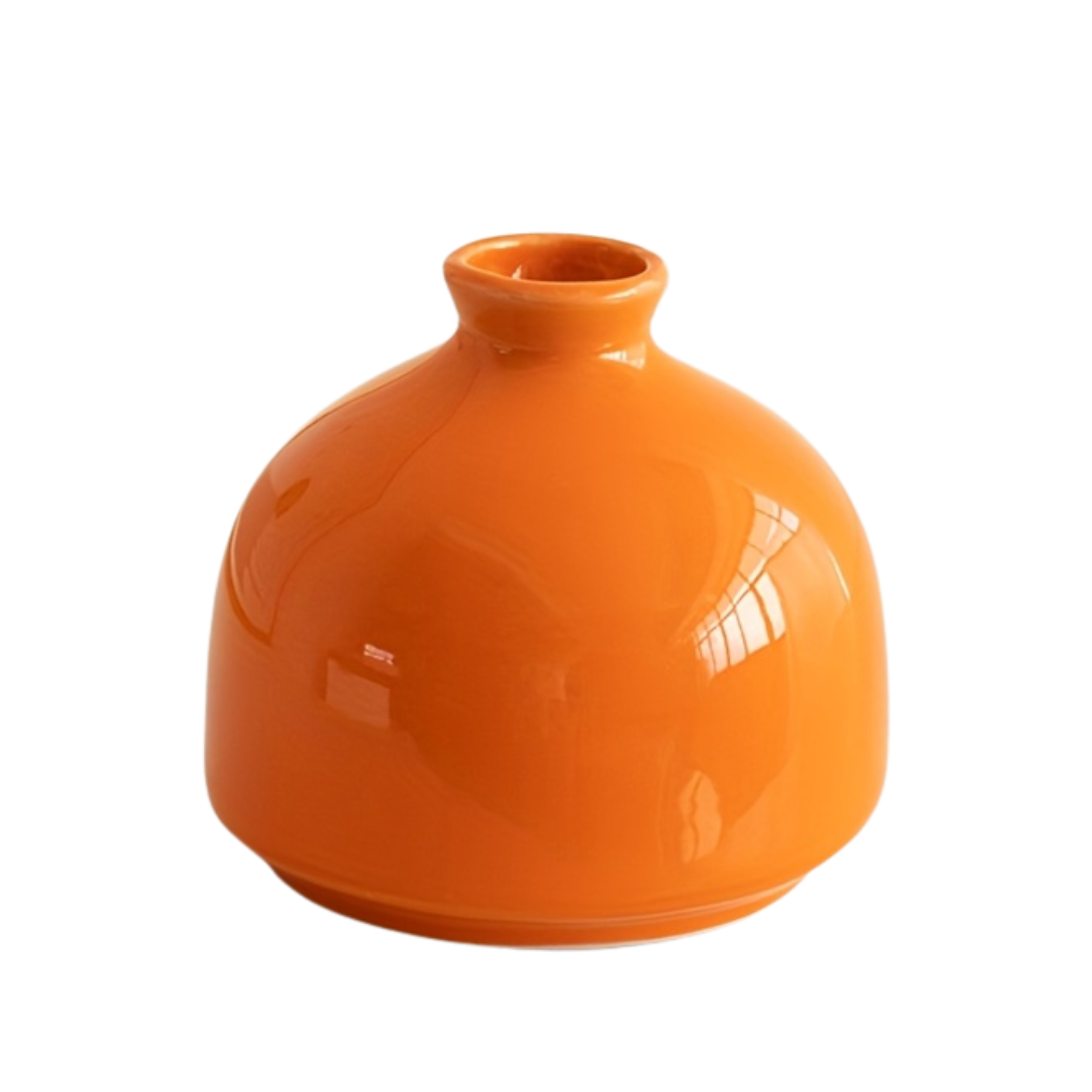 Orange Ceramic Vase Modern Minimalist Decor