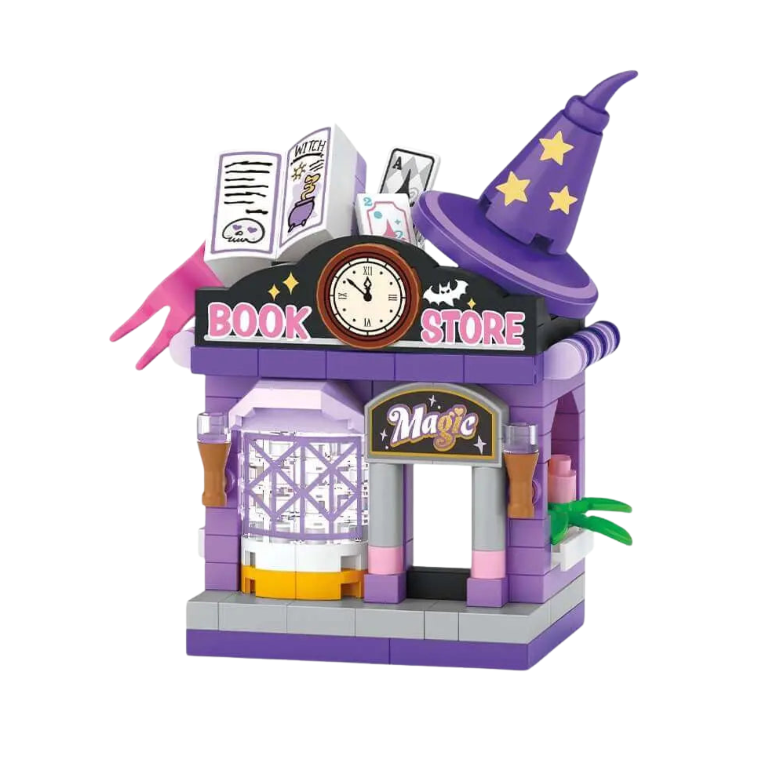 Magic Bookstore Street Building Blocks Set