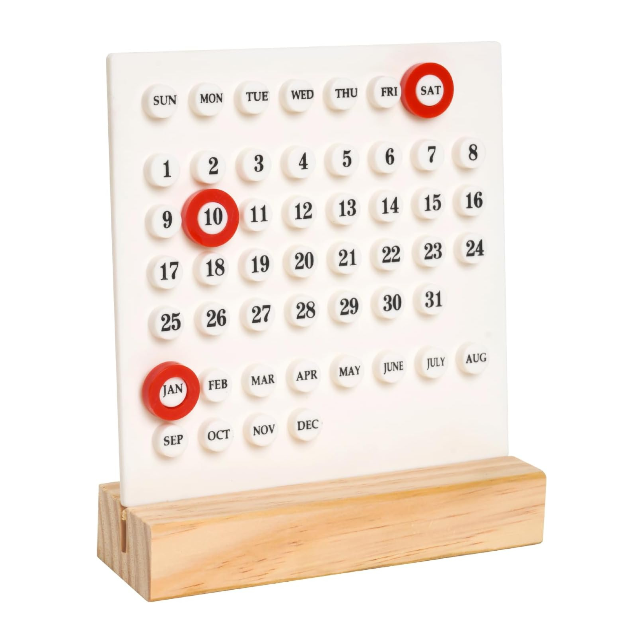 Wood Acrylic Perpetual Calendar Stand