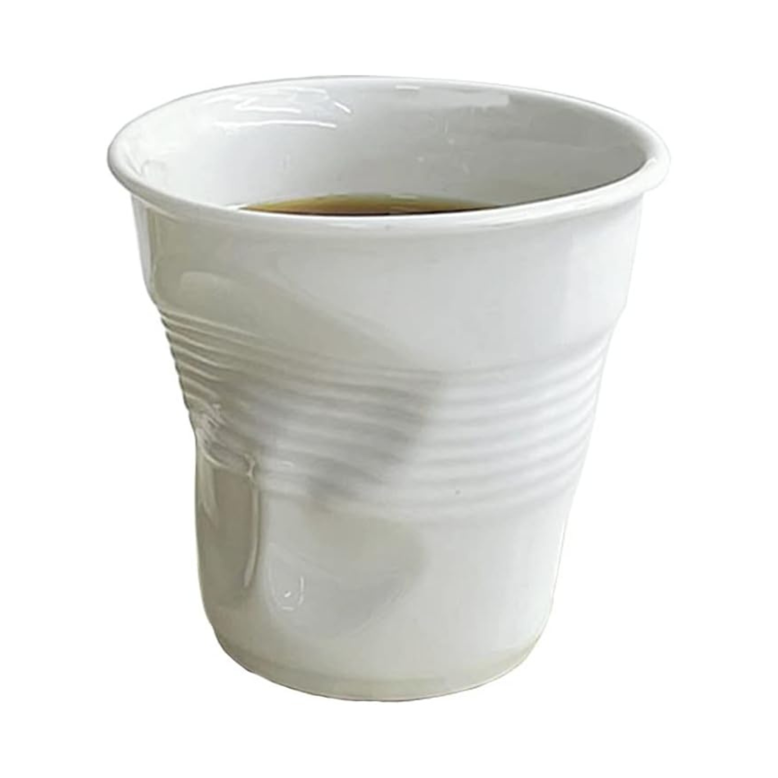 Pleated Ceramic Coffee Mug