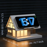 WILIT Desk Lamp, House-Shaped Warm Light Creative Lamp. with 10W Wireless Charging Function, It Can Adjust The Brightness of Three Levels of Light, Has a White Noise Function to Help Sleep, Effectively Help Fall Asleep