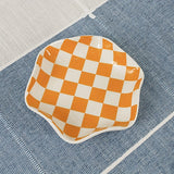 Checkered Ceramic Food Plate Dish