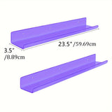 Acrylic Floating Wall Shelves Set of 2 Decor