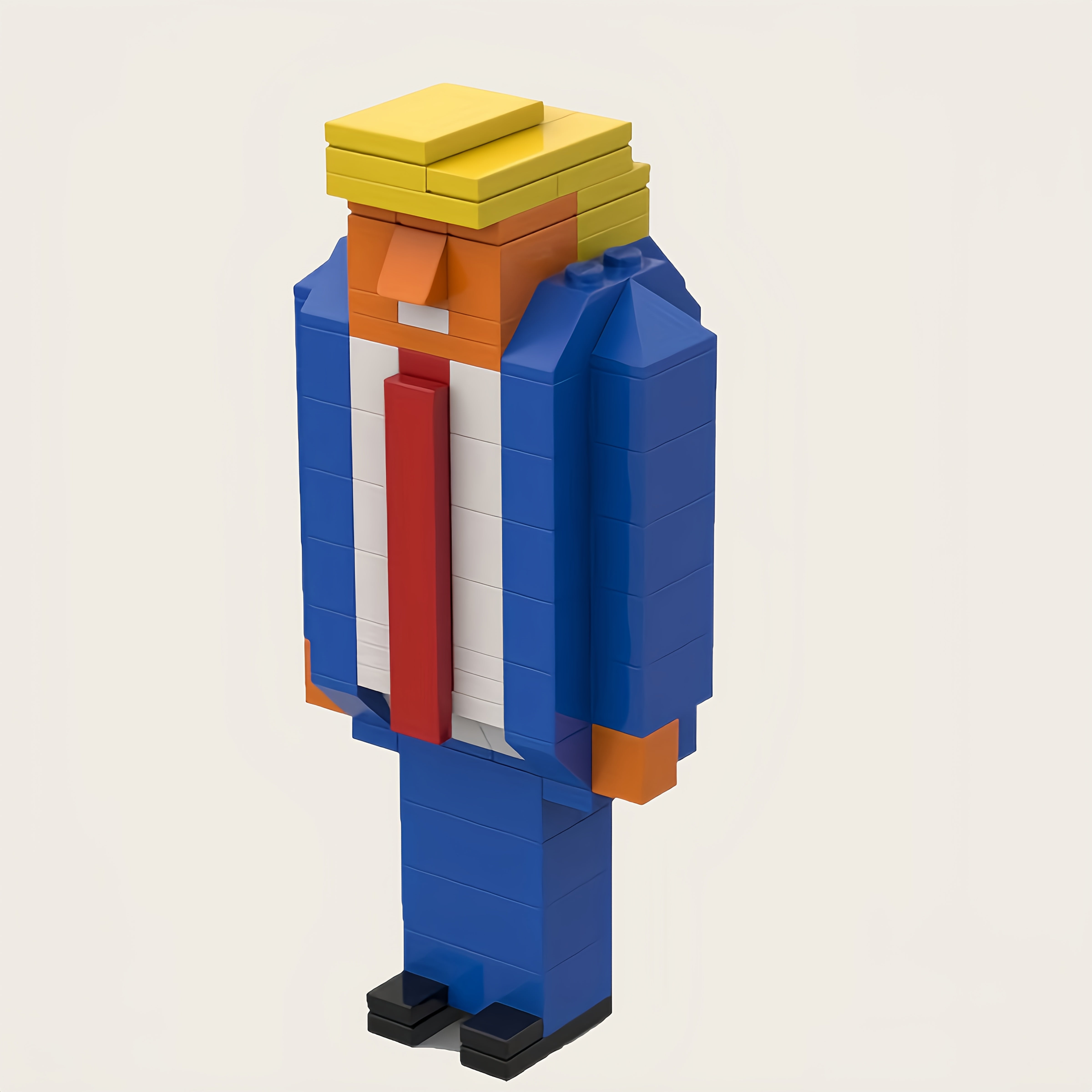 Blonde Character Building Blocks Figure