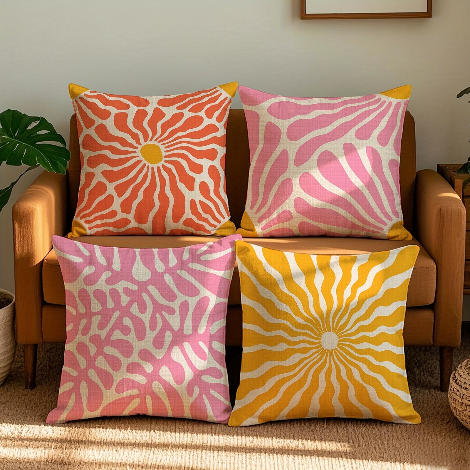 Bohemian Floral Pillow Covers (تلبيسات فقط بدون الحشوة)