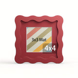1pc Picture Frame, Floating Wave Picture Frames, Square Tabletop Poster Frames, Display 8X8 Picture Frame, Wooden 6X6 Picture Frame, Picture Frames 4X4 6X6 8X8 with Acrylic Covers for Posters, Photos, Paintings, Pictures