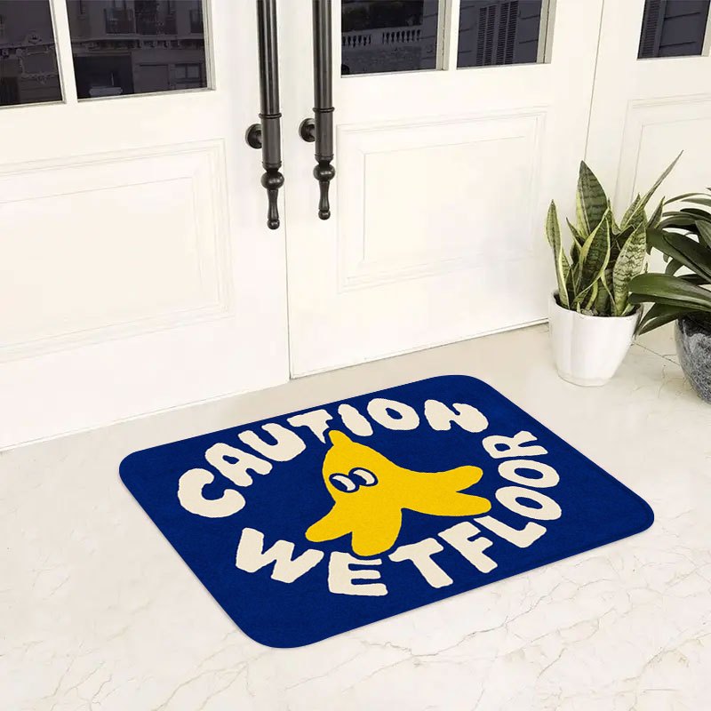 Octopus Cartoon Flannel Anti-Slip Mat