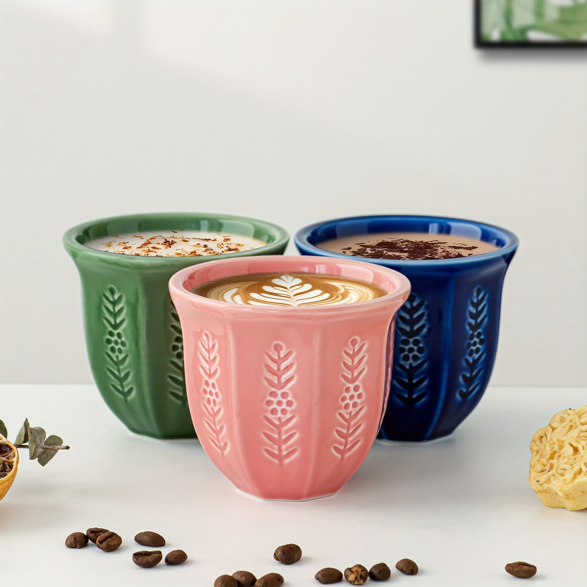 Nordic Ceramic Embossed Mug